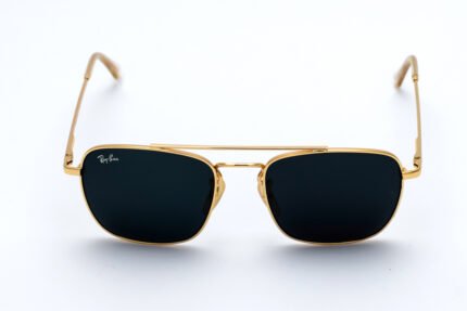 RAY-BAN RB3588 Gold Metal UV400 Sunglasses - Men's Stainless Steel