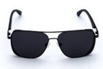 POLICE SPL722 Polarized Aviator Sunglasses Gunmetal Black Stainless Steel Frame