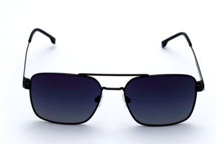 HUGO BOSS OLD3042M Black Polarized Sunglasses - Men's Large Fit Stainless Steel