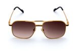 CARTIER CT0669S Gold Metal UV400 Sunglasses - Men's Pilot Square