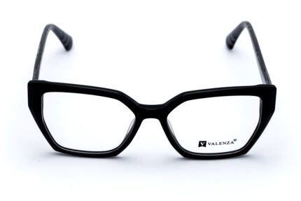 VALENZA W56104 Black Acetate Women Eyeglasses - Medium Fit