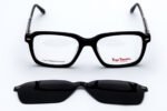 TOP TEAM 6547 unisex eyeglasses black acetate clip-on frame