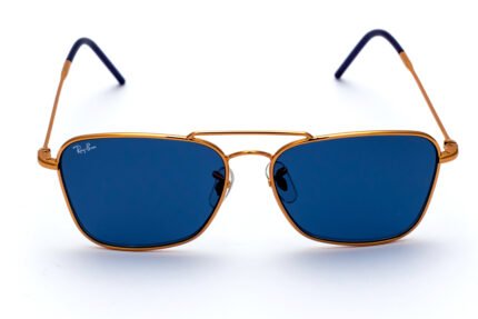 RAY-BAN RBR0102S Unisex Sunglasses – Gold – Blue UV400 – Size 58