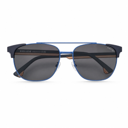 POLICE SPL574 Unisex Sunglasses – Blue – Polarized – Size 56