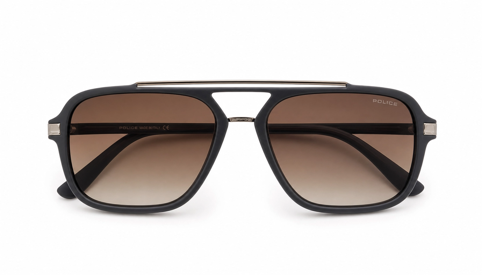 police_front POLICE OLD3846S Unisex Sunglasses – Brown – Polarized – Size 54