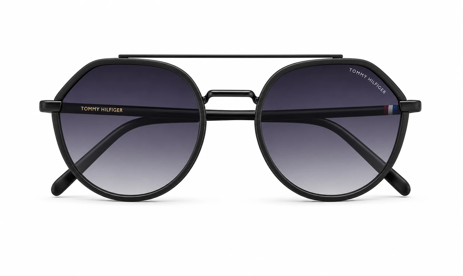 tommy_round3 TOMMY HILFIGER TH1680 Unisex Sunglasses – Black – Polarized – Size 51