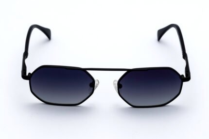 VERSACE SLD2001 Black Polarized Sunglasses - Unisex Metal Frame