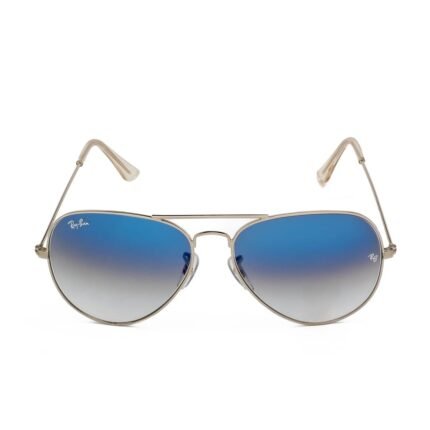 Ray-Ban 3025 Aviator Gradient Sunglasses - Silver Frame, Blue Gradient Glass UV400 Lenses