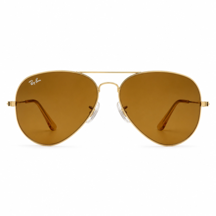 Ray-Ban RB Aviator Classic Sunglasses - Gold Frame, Brown Glass UV Lenses