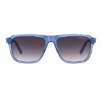 Emporio Armani A Polarized Sunglasses - Transparent Blue Frame, Gray Gradient UV Lenses