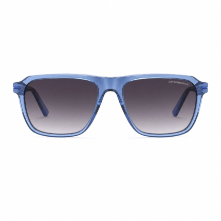 Emporio Armani A Polarized Sunglasses - Transparent Blue Frame, Gray Gradient UV Lenses