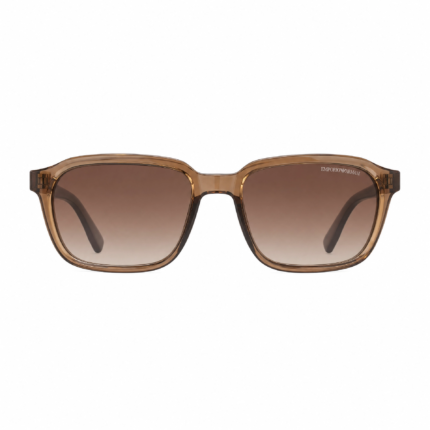Emporio Armani 1578 Polarized Sunglasses - Transparent Brown Frame, Brown Gradient UV400 Lenses