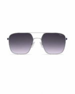Salvatore Ferragamo 2107 Sunglasses - Silver Metal Frame, Grey Gradient UV400 Lenses