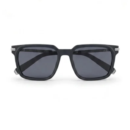 Philipp Plein 7455 Polarized Sunglasses - Matte Black Frame, Grey Gradient UV400 Lenses