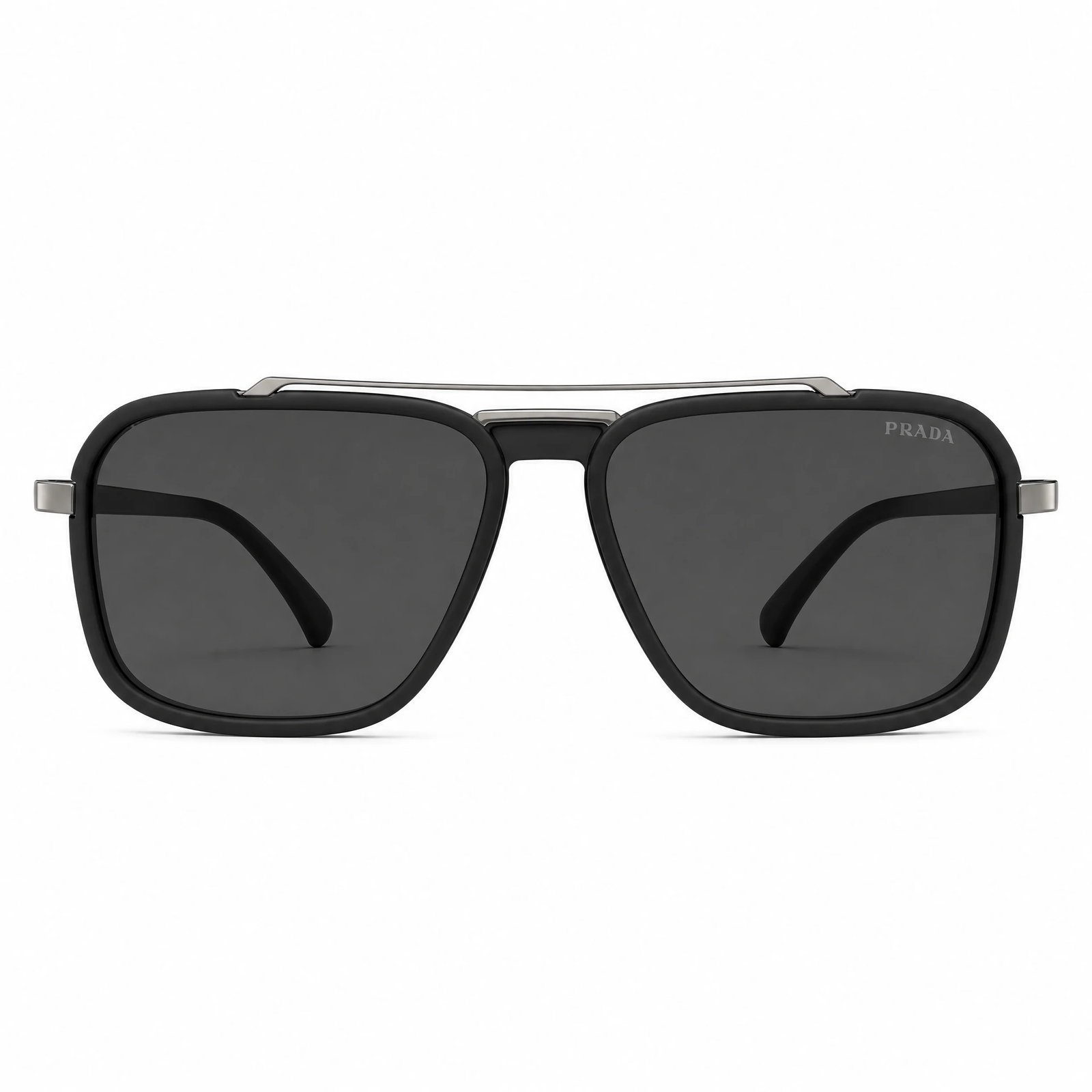 prada_front Prada 019 Black/Silver Polarized UV400 Sunglasses