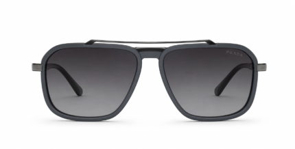 Prada PR019 – Grey Aviator Sunglasses with Polarized Gradient Lenses
