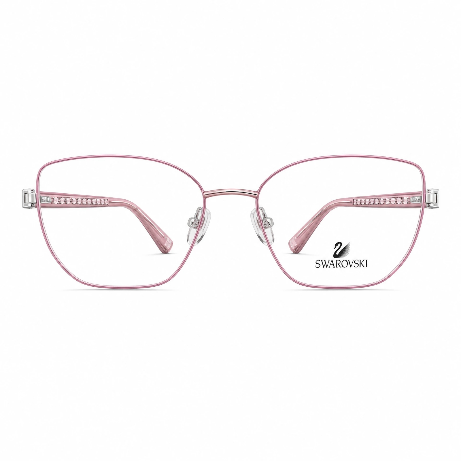 swarovski_pink_metal_front Swarovski 165 Pink Crystal Metal Prescription Eyeglasses
