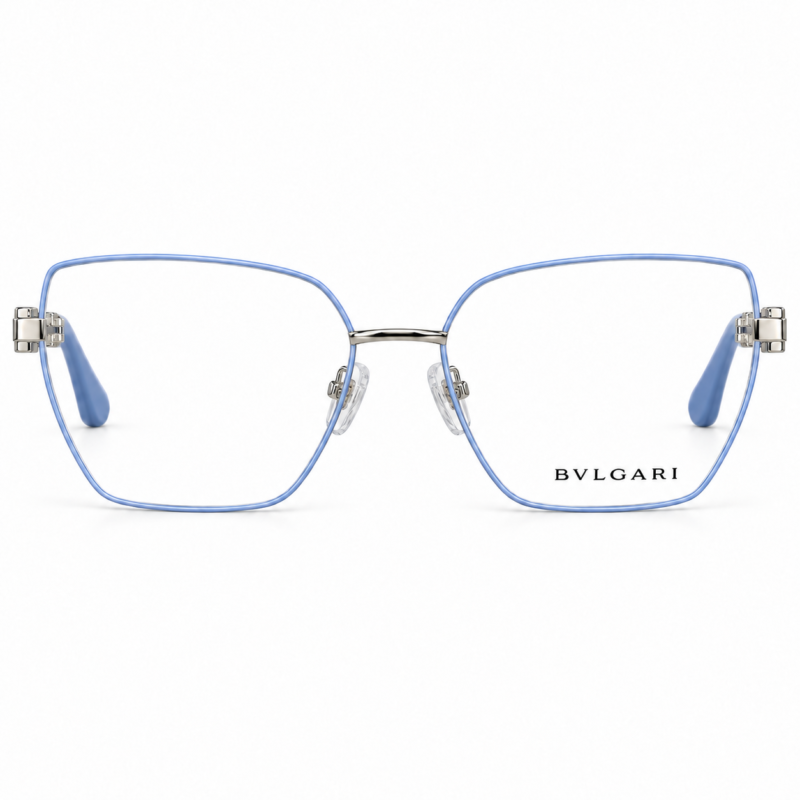 Bvlgari 3846 Women’s Optical Eyeglasses – Blue Geometric Frame