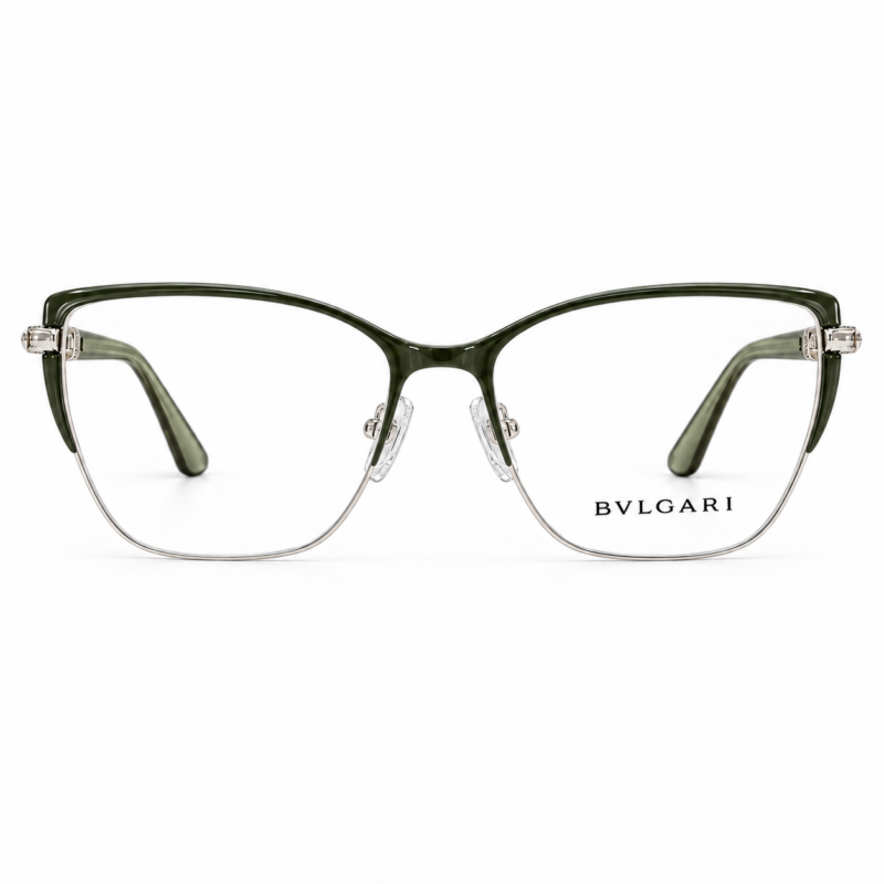Bvlgari 2820 Women’s Optical Eyeglasses – Olive Green Cat-Eye Frame